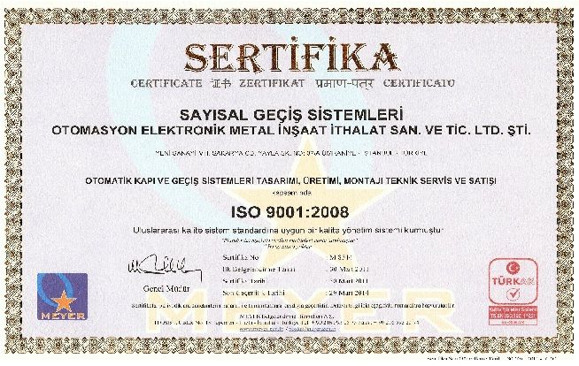 Iso 9001 2008 Belgesi